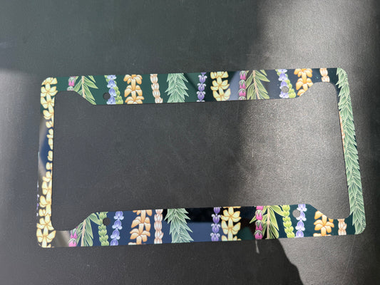 Colorful Lei License Plate