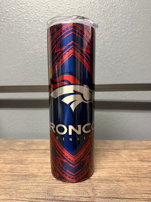Broncos Full Tribal  30oz Tumbler