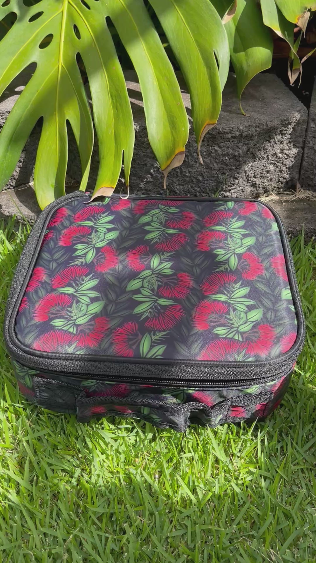 Red Ohia Lehua Hard Travel Case